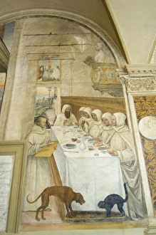 Monasteries Prints: Benedictine Monastery famous for frescoes in cloisters