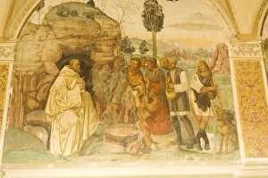 Benedictine Monastery famous for frescoes in cloisters