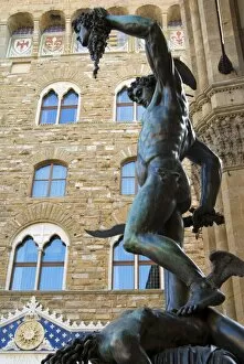 Images Dated 26th October 2008: The Benvenuto Cellinis Perseus, Loggia dei Lanzi, Florence (Firenze)