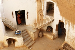Caves Prints: Berber underground dwellings, Matmata, Tunisia, North Africa, Africa