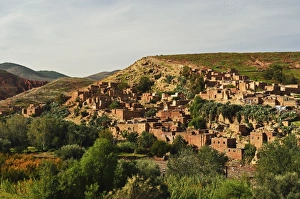 High Atlas Prints: Berber village near Tahnaout, High Atlas, Morocco, North Africa, Africa
