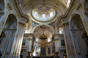 Lombardy Prints: Bergamo Cathedral, dedicated to Saint Alexander, Bergamo, Lombardy, Italy, Europe