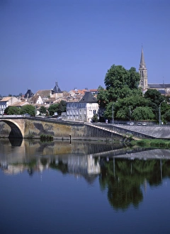 Aquitaine Prints: Bergerac, and the River Dordogne, Dordogne, Aquitaine, France, Europe