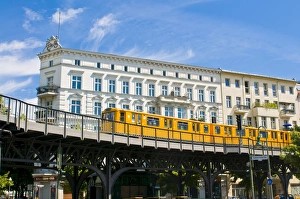 Trams Prints: The Berlin tram, in Berlin Kreuzberg, Berlin, Germany, Europe