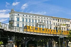 The Berlin tram, in Berlin Kreuzberg, Berlin, Germany, Europe