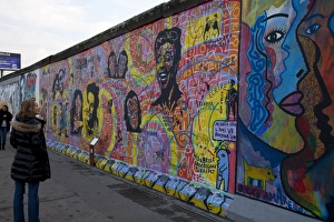 Images Dated 12th November 2009: Berliner Mauer, East Side Gallery on Muhlenstrasse, Berlin, Germany, Europe