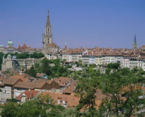 Bern Prints: Bern (Berne) and Aare River