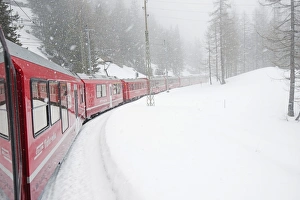 Railway Track Prints: Bernina Railway Line, UNESCO World Heritage Site