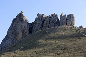Pilgrims Prints: Besh Barmaq mountain, Siyazan, Azerbaijan, Central Asia, Asia