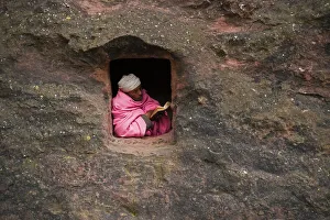 Clothes Prints: Bet Medhane Alem (Saviour of the World), Lalibela, Ethiopia, Africa