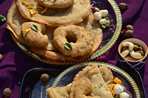 Herbs Prints: Bhalla babru, malpua, traditional snack dishes