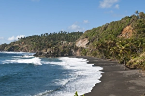 Black Sand Prints: Biabou, St. Vincent, St. Vincent and The Grenadines, Windward Islands, West Indies