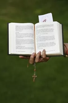 Bible and rosary, Chatillon-sur-Chalaronne, Ain, France, Europe