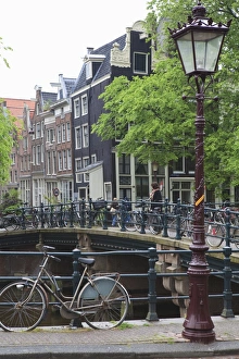 Bicycles Prints: Bicycle, Brouwersgracht, Amsterdam, Netherlands, Europe