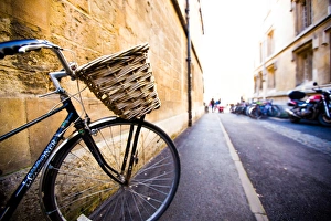 Basket Prints: Bicycle, Oxford, Oxfordshire, England, United Kingdom, Europe