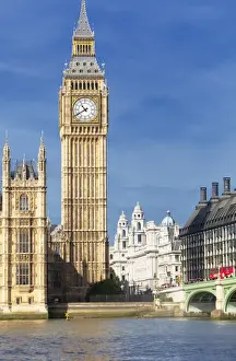 Big Ben, Houses of Parliament, UNESCO World Heritage Site, and River Thame