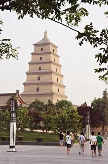 Xian Prints: Big Goose Pagoda Park, Tang Dynasty built in 652 by Emperor Gaozong, Xian City