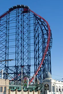 Images Dated 9th May 2009: The Big One, the 235ft roller coaster, the largest in Europe, at Pleasure Beach