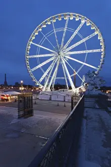 Big Wheel Prints: Big wheel at Place de la Concorde and Eiffel Tower in the background