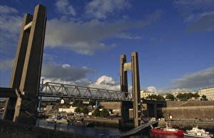 The biggest drawbridge in Europe, Recouvrance Bridge, Brest, Brittany, France, Europe