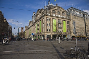 Dam Square Prints: De Bijenkorf, Amsterdams best known department store, Dam Square, Amsterdam