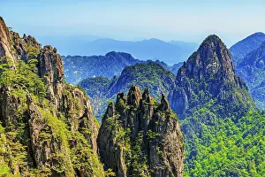 Province Prints: Bijia peak rises above surrounding mountains in Huangshan