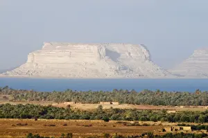 Birket Siwa (Siwa Lake) and Jebel Beida (White Mountains), Siwa Oasis, Western Desert