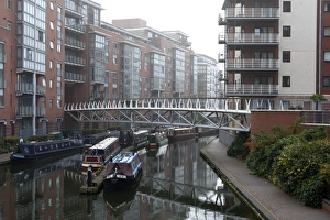Flats Prints: Birmingham Canal Navigations (BCN), Birmingham, West Midlands, England, United Kingdom