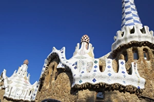 Bizarre Gaudis mosaics roof