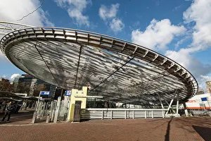 The Netherlands Prints: Blaak Station, circular glass structure, Rotterdam, The Netherlands, Europe