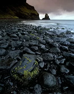 Moody Collection: Black boulder rocks in Talisker Bay