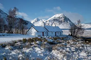 Wintery Prints: Black Rock Cottage and Stob Dearg (Buachaille Etive Mor) in winter