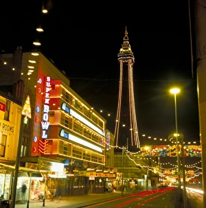 Lancashire Prints: Blackpool illuminations, Blackpool, Lancashire, England, United Kingdom, Europe