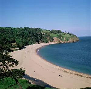 Sandy Prints: Blackpool Sands, Devon, England, United Kingdom, Europe
