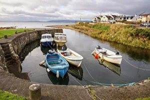 Port Prints: Blackwaterfoot harbour, Isle of Arran, North Ayrshire, Scotland, United Kingdom, Europe