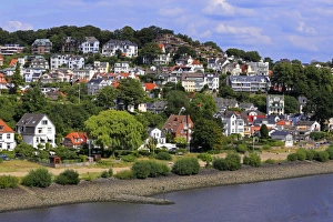 Hamburg Prints: Blankenese at the Banks of River Elbe, Hamburg, Germany, Europe