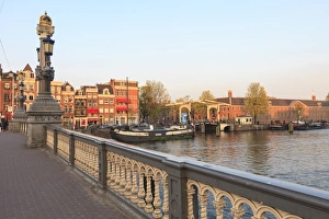 Balustrade Prints: Blauwbrug, bridge over the Amstel River, Amsterdam, Netherlands, Europe