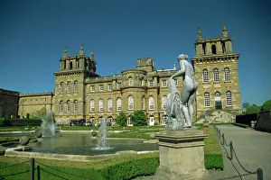 Gardens Prints: Blenheim Palace from the gardens, Woodstock, Oxfordshire, England, United Kingdom, Europe