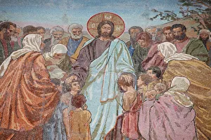 Russian Orthodox Prints: The Blessing of the Children, Church of the Saviour on Spilled Blood