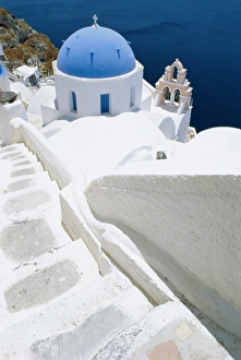 Santorini Gallery: Blue domed church