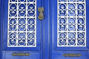 Traditionally Turkish Prints: Blue door in Bodrum, Turkey, Anatolia, Asia Minor, Eurasia