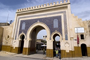City Gates Prints: Blue Gate (Bab Boujloude), Fez, Morocco, North Africa, Africa