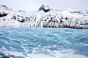 South Iceland Prints: Blue glacier ice on Svinafellsjokull