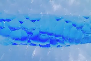 Glacier Prints: Detail of blue ice around Antarctic Peninsula during Austral summer