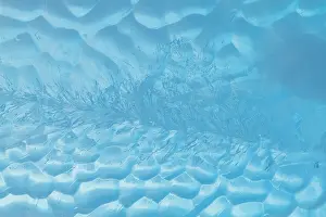 Glacier Prints: Detail of blue ice around the Antarctic Peninsula during Austral summer months in Antarctica