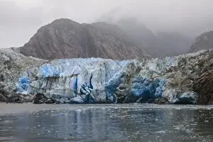 Ice Field Prints: Blue ice face and floating ice