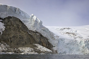 Ice Berg Prints: Blue iceberg in summer sunshine, Alkefjellet, Northern Spitzbergen, Svalbard