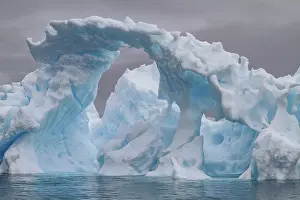 Global Prints: Detail of blue icebergs at the Antarctic Peninsula during Austral summer months in Antarctica