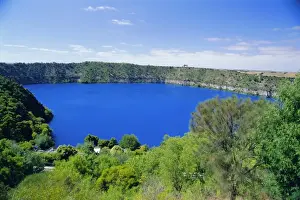 The Blue Lake, a natural reservoir and one of three crater lakes at the top of Mt Gambier