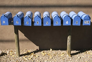 Uniformity Prints: Blue mailboxes